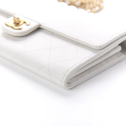 Chanel Lambskin Quilted Chic Pearls Clutch With Chain White 7 of 11