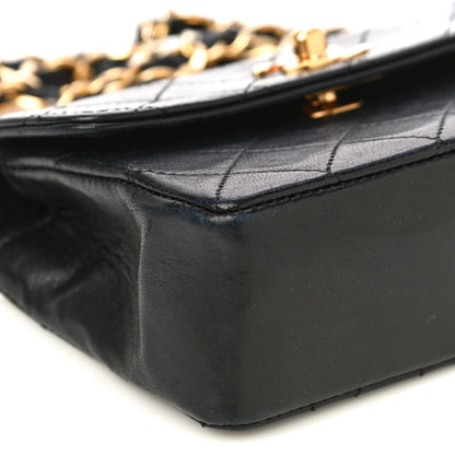 Chanel Lambskin Quilted Micro Mini Flap Bag Black 9 of 24