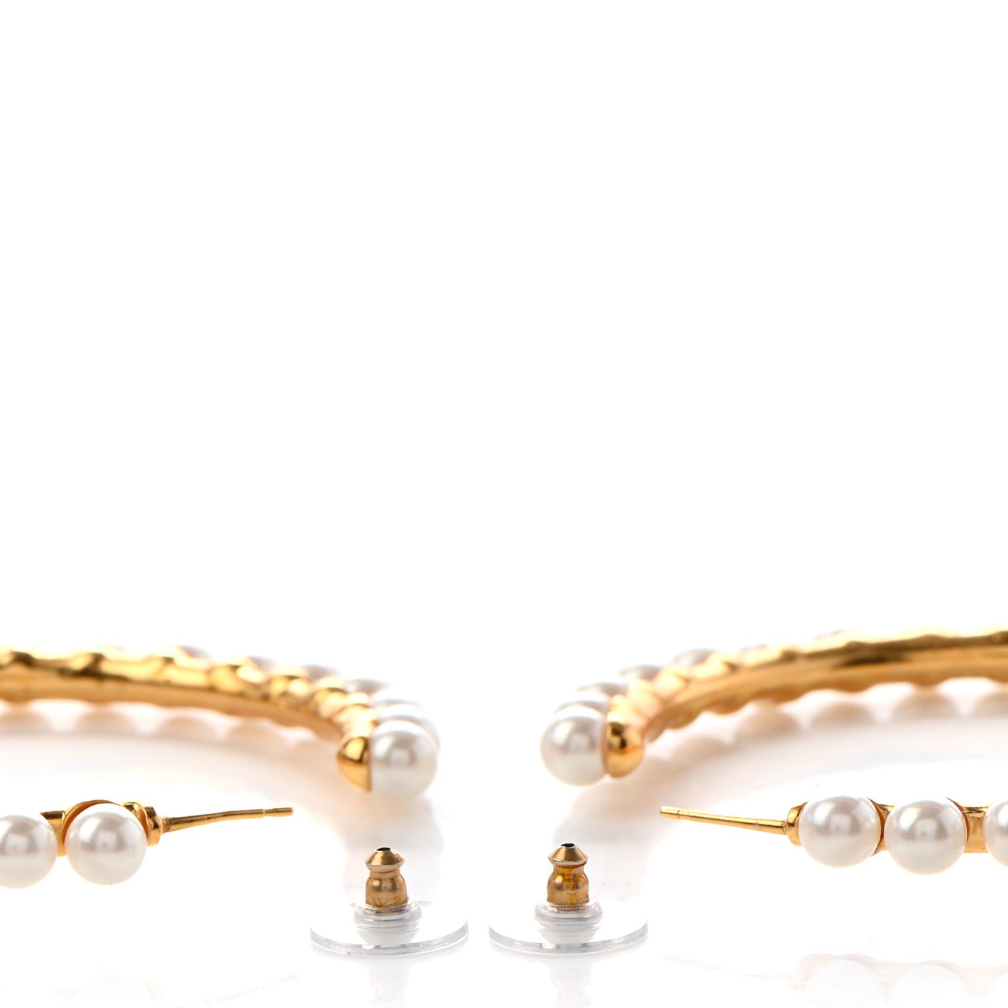 Pearl CC More Is More Hoop Earrings Gold