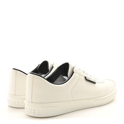 Chanel Calfskin CC Womens Sneakers 39 White 5 of 8