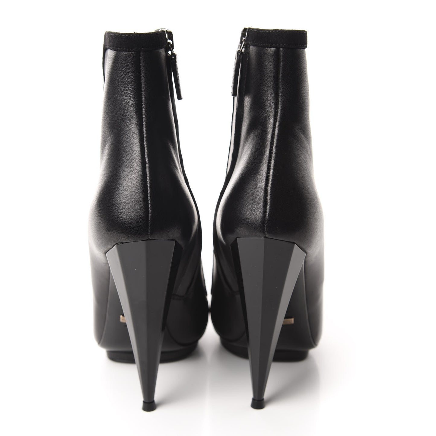Nappa Kid Scamosciato Elastic Olimpia Open Toe Booties 37 Black