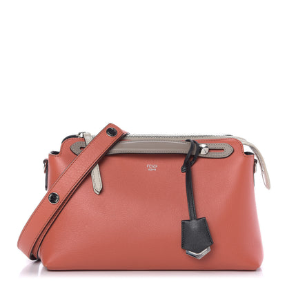 Fendi Vitello Dolce 4 Color Medium By The Way Boston Bag Pimento Black Multicolor 1 of 9