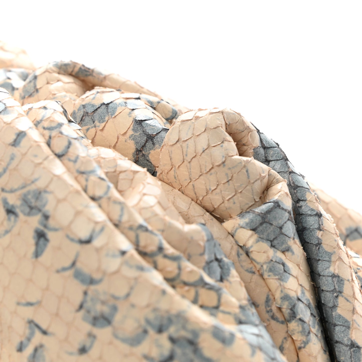 Goatskin Python Embossed Teen Pouch Cantaloupe