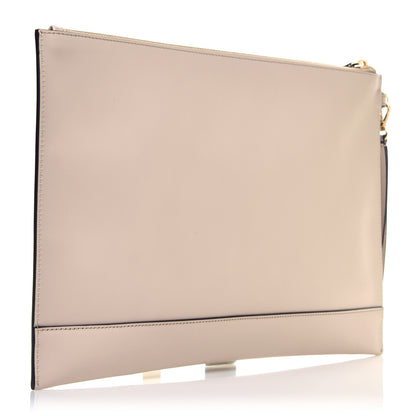 Fendi Vitello King Logo Embossed Large Flat Pouch Poudre 5 of 28