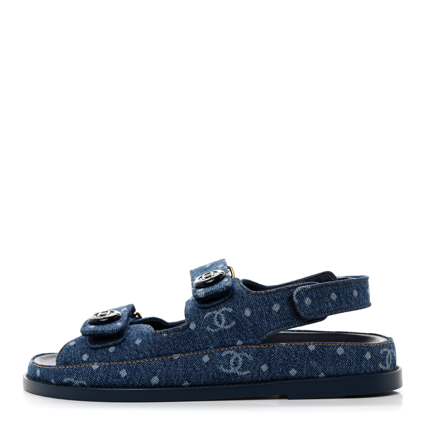 Denim CC Dad Sandals 37.5 Dark Blue