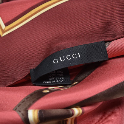 Gucci Silk Relia Scarf Ruby Red 5 of 5