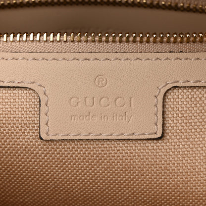Gucci Summer Denim Calfskin GG Monogram Small Ophidia Top Handle Bag Souffle Rose 6 of 10