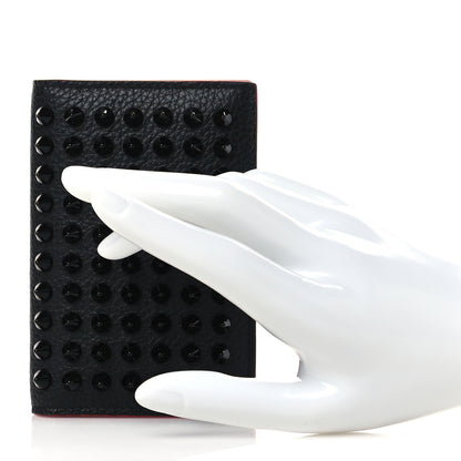 Christian Louboutin Calfskin Spiked Sifnos Bi-Fold Wallet Black 2 of 8