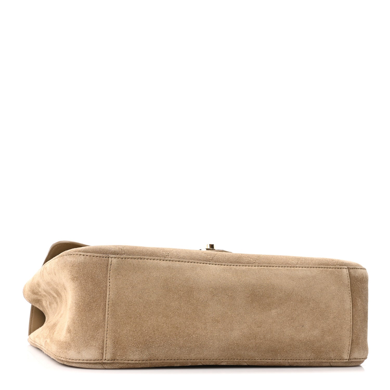Chanel Suede Calfskin Small Souplissimo Maxi Flap Dark Beige 4 of 10