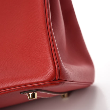 Hermes Epsom Candy Birkin 35 Rouge Casaque Bleu Thalassa 29 of 35