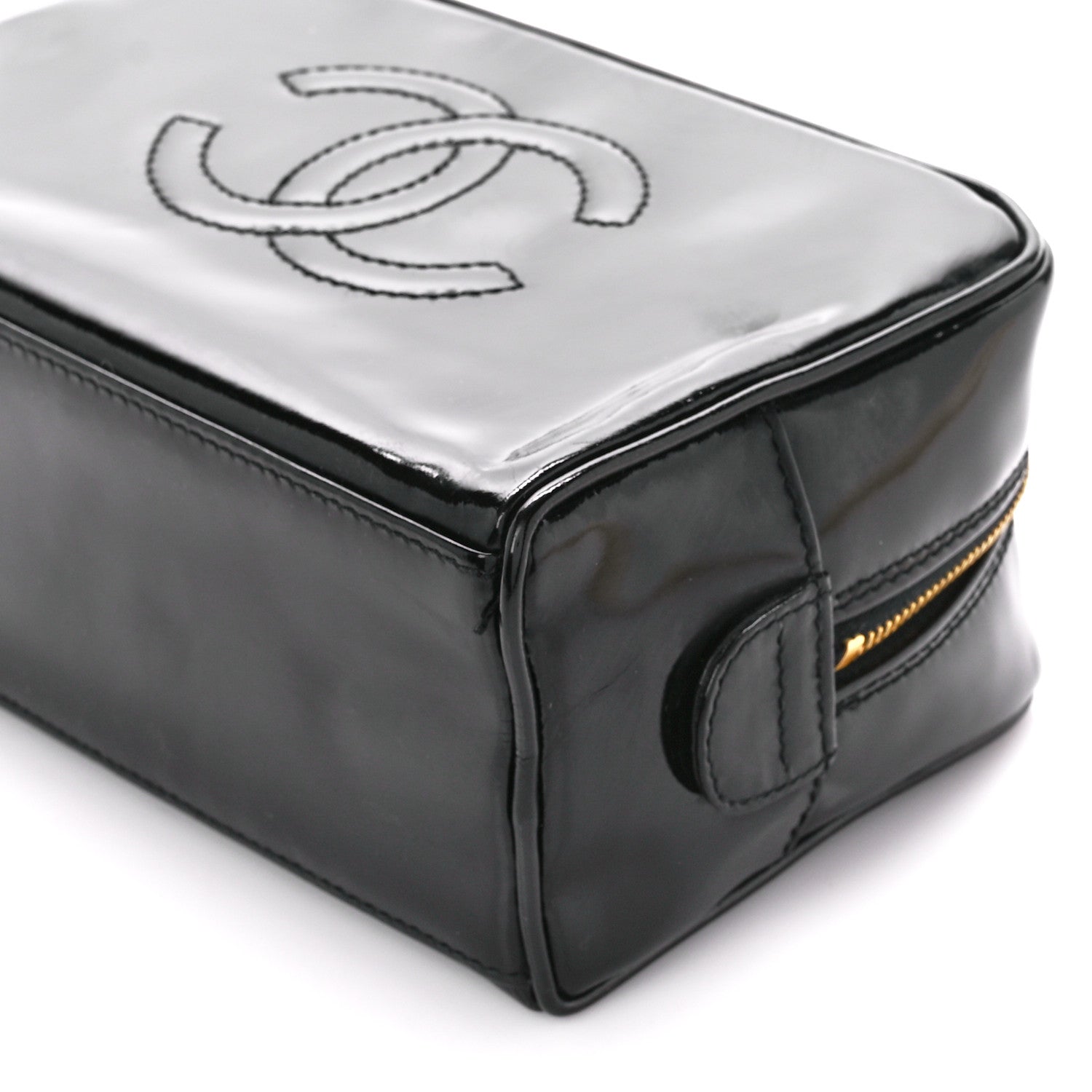 Chanel Patent Timeless CC Cosmetic Pouch Black 11 of 11