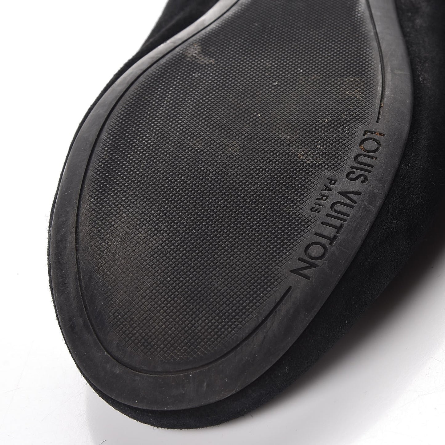 Suede Uniformes Bow Flat Loafers Black