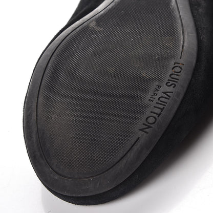 Louis Vuitton Suede Uniformes Bow Flat Loafers Black 9 of 11