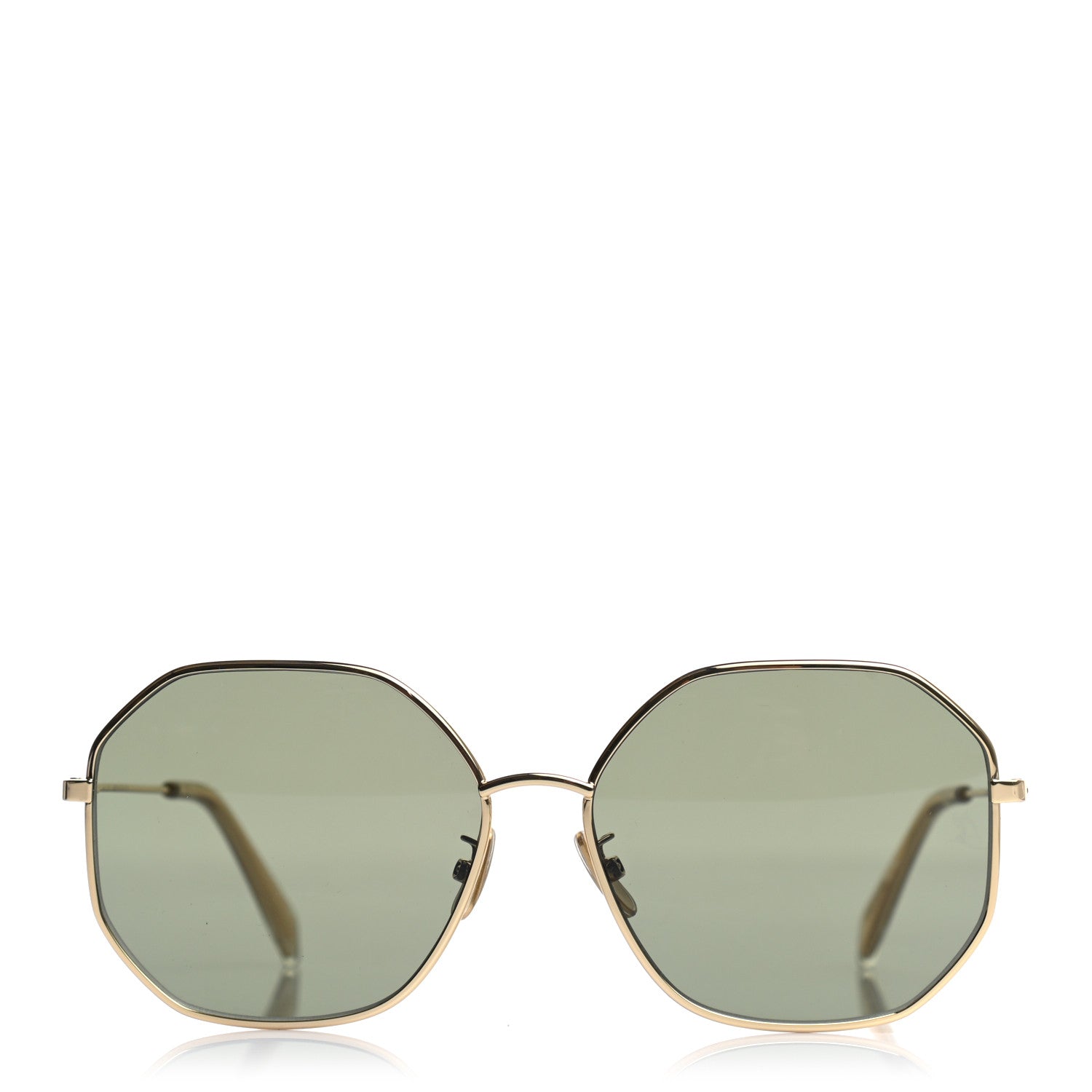 Celine 60MM Metal Hexagonal Sunglasses CL40175U Gold 2 of 8