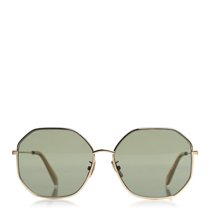 Celine 60MM Metal Hexagonal Sunglasses CL40175U Gold 2 of 8