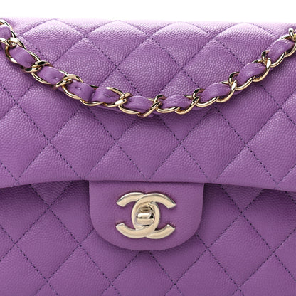 Chanel Caviar Quilted Small Double Flap Purple 8 of 11