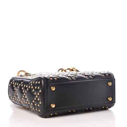 Christian Dior Lambskin Studded Mini Supple Lady Dior Black 4 of 8