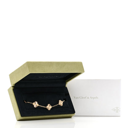 Van Cleef & Arpels 18K Yellow Gold 5 Motifs Guilloche Vintage Alhambra Bracelet 5 of 5