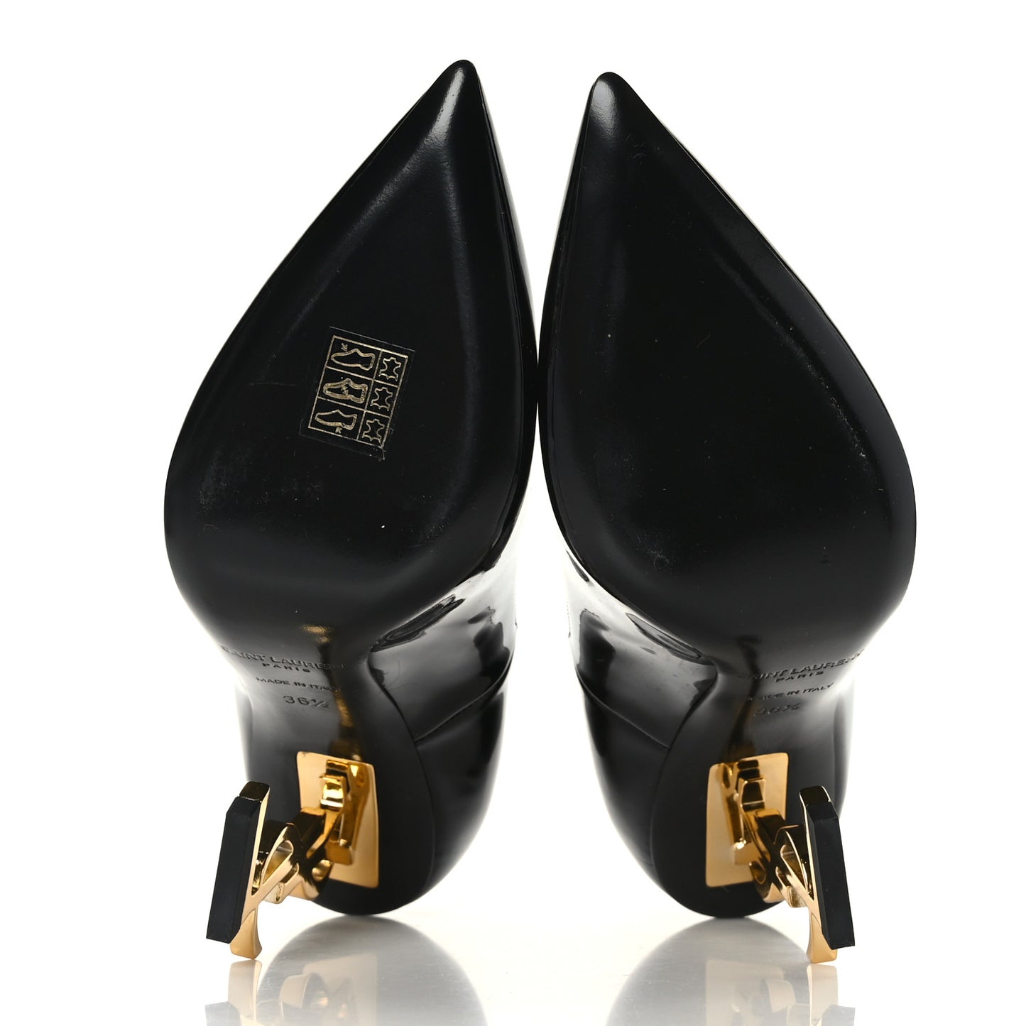Patent Opyum 110 Pumps 36.5 Black Gold