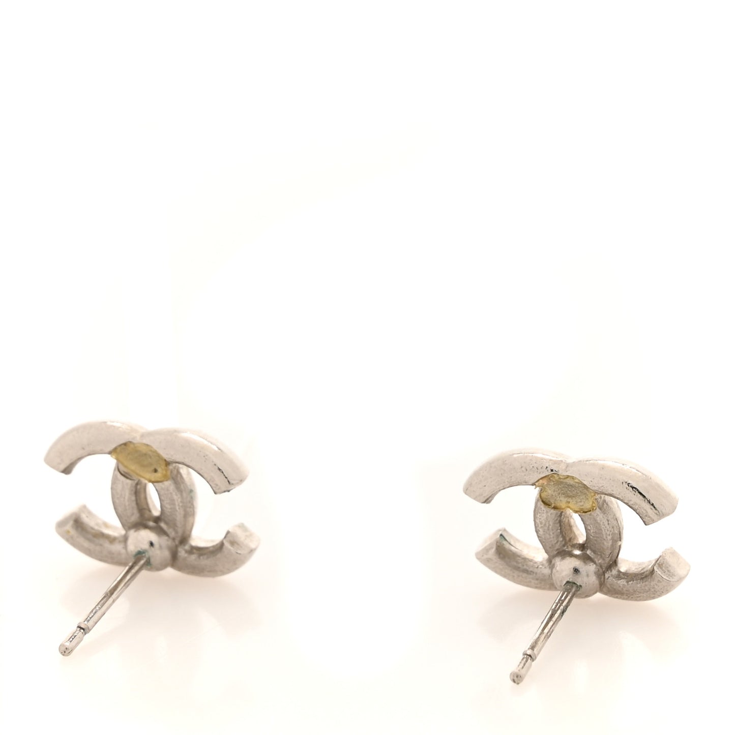 Enamel CC Earrings Pink Silver