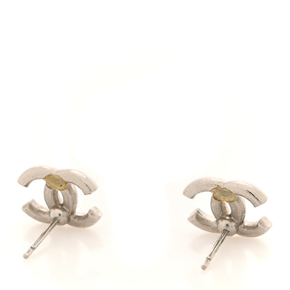 Chanel Enamel CC Earrings Pink Silver 4 of 6