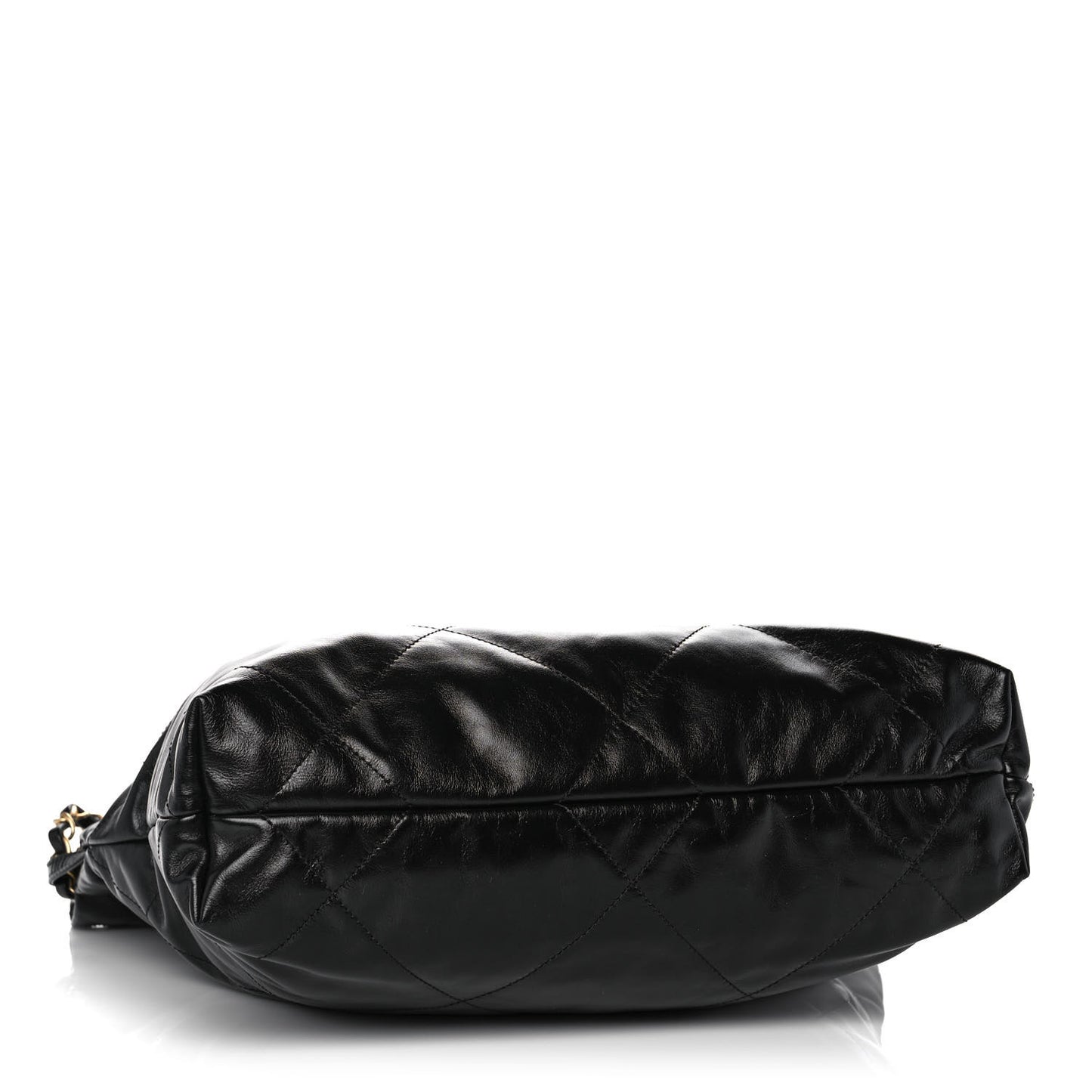 Shiny Calfskin Quilted Small Chanel 22 Black