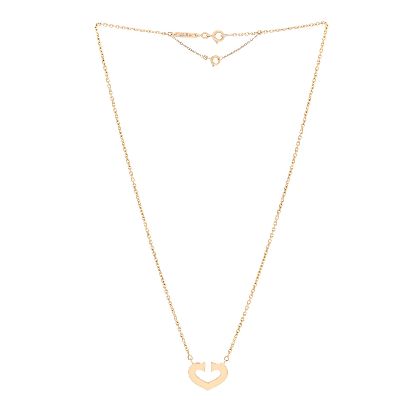 18K Yellow Gold Medium Hearts and Symbols Necklace