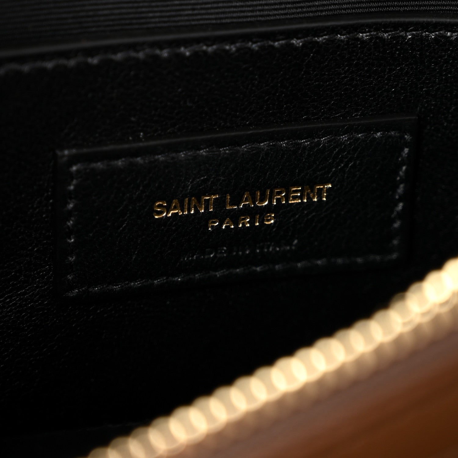 Saint Laurent Nubuck Shearling Chevron Monogram Medium College Bag Dark Cigar Natural Beige 5 of 13