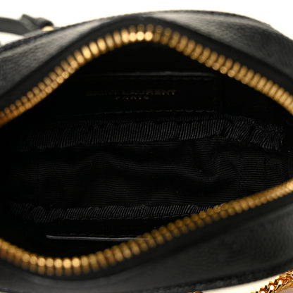 Saint Laurent Grain De Poudre Matelasse Monogram Baby Lou Camera Bag Black 5 of 9