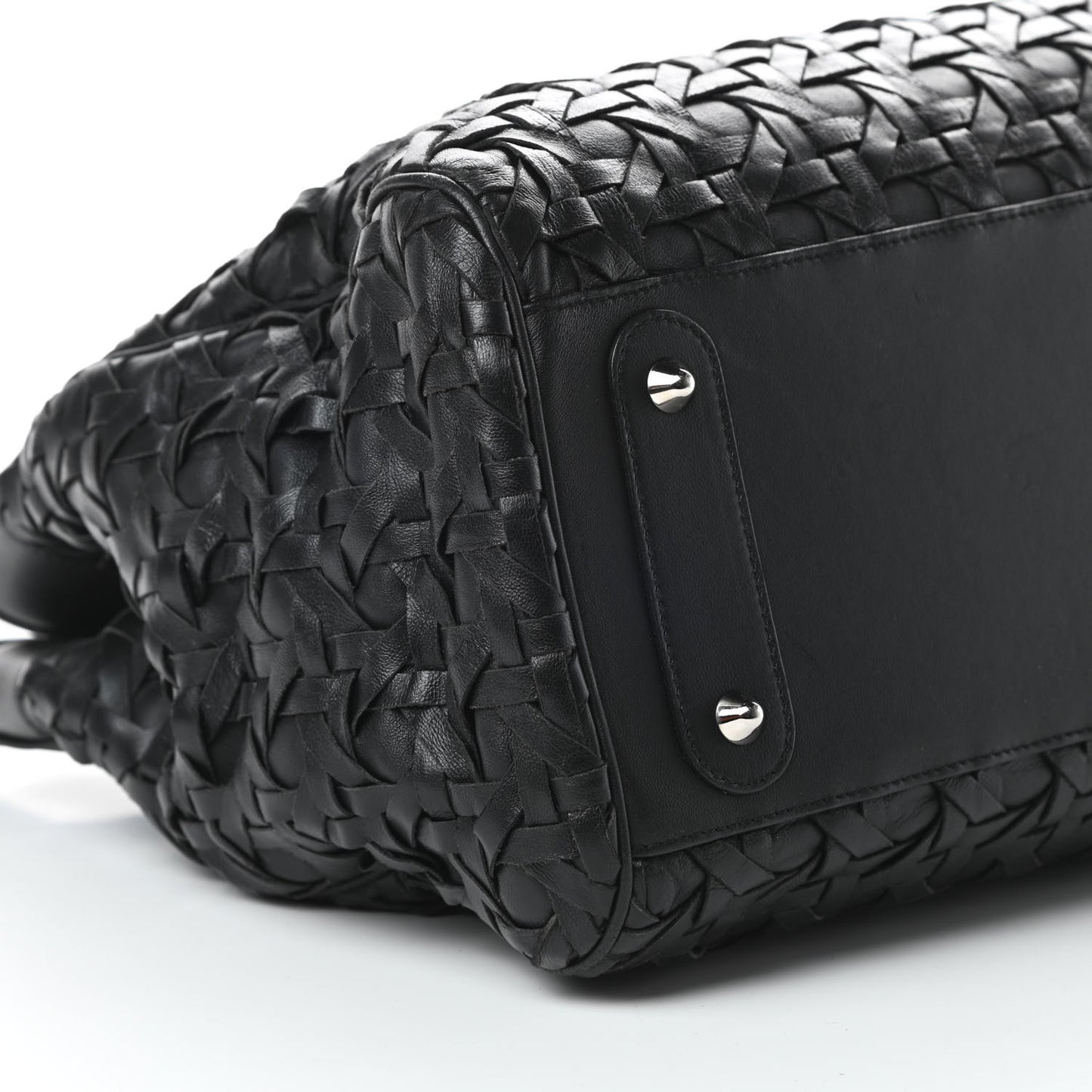 Lambskin Woven Lady Dior Avenue Tote Black