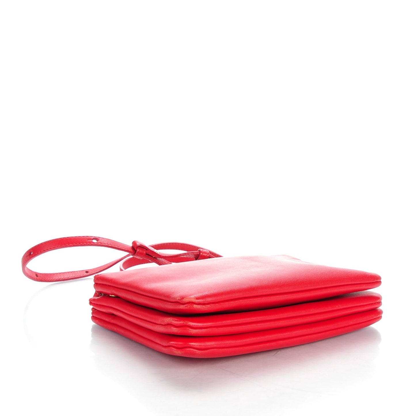Lambskin Small Trio Crossbody Bag Red