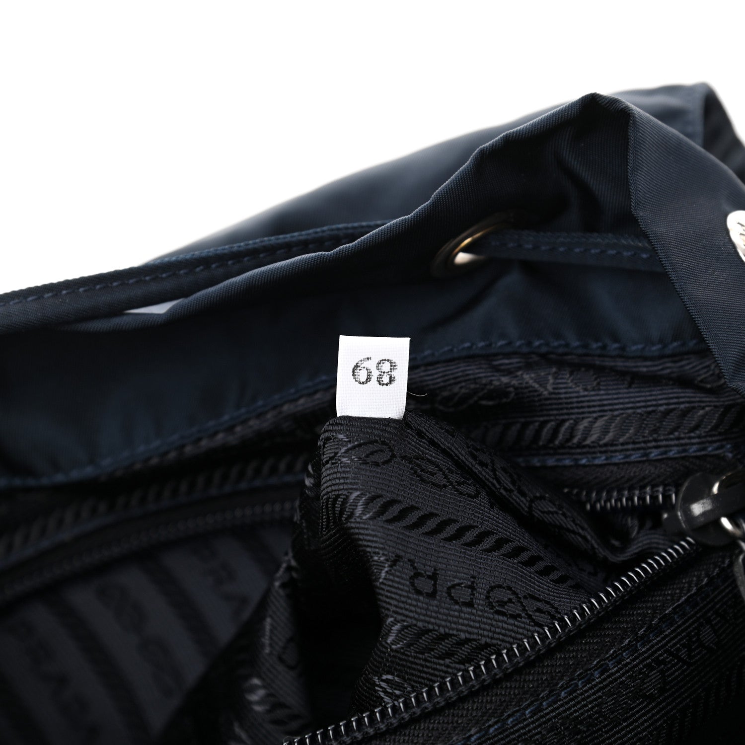 Prada Tessuto Nylon Saffiano Medium Backpack Blue 6 of 11