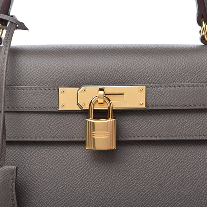 Hermes Epsom Kelly Sellier 28 Etain 10 of 11