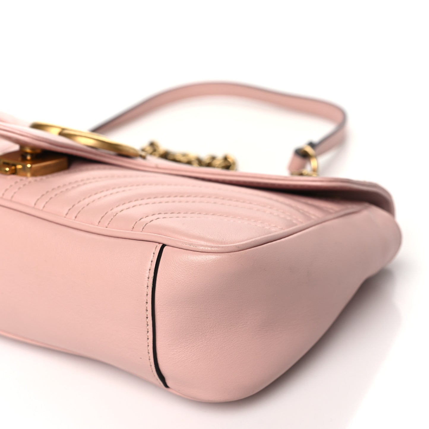 Calfskin Matelasse Small GG Marmont Shoulder Bag Perfect Pink