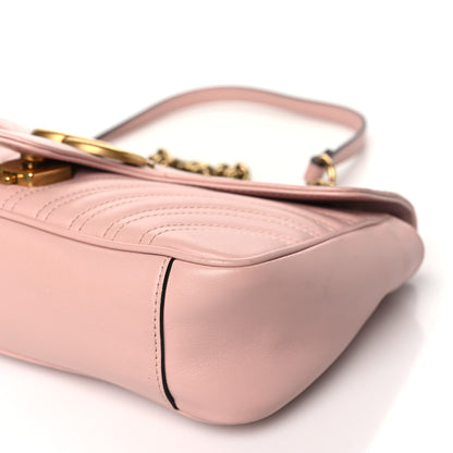 Gucci Calfskin Matelasse Small GG Marmont Shoulder Bag Perfect Pink 10 of 10