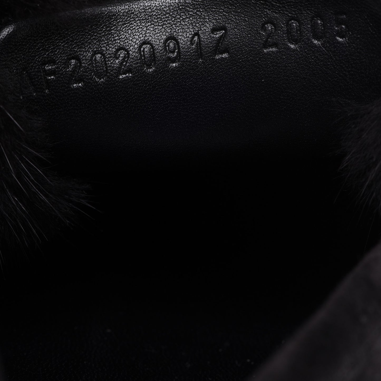 Mink Fur Suede Goatskin Paris Loafers 38.5 Black