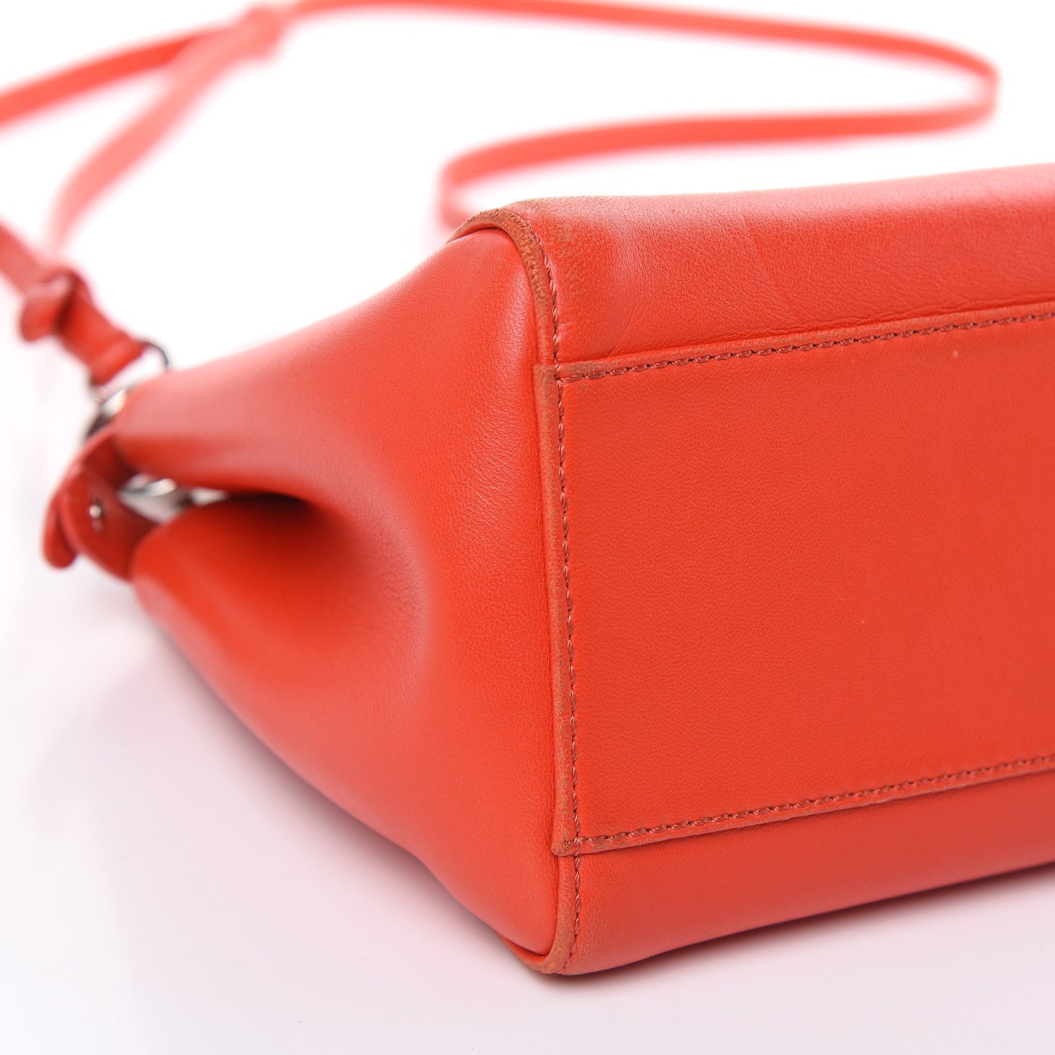 Fendi Nappa Mini Peekaboo Iconic Satchel Papavero 9 of 18