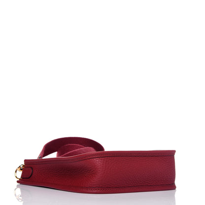 Hermes Taurillon Clemence Evelyne TPM Rouge Grenat 4 of 9