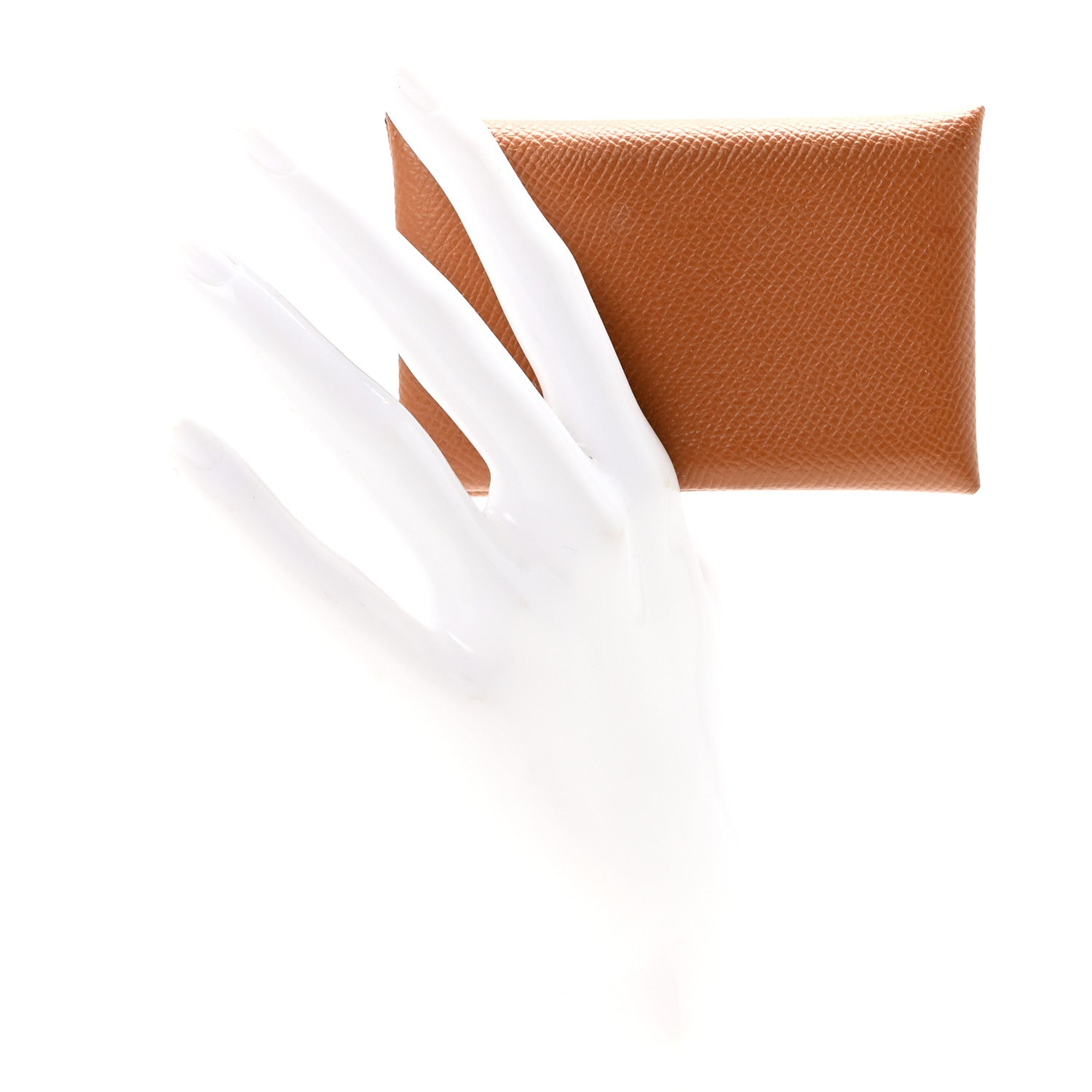 Hermes Epsom Calvi Card Case Gold 2 of 6