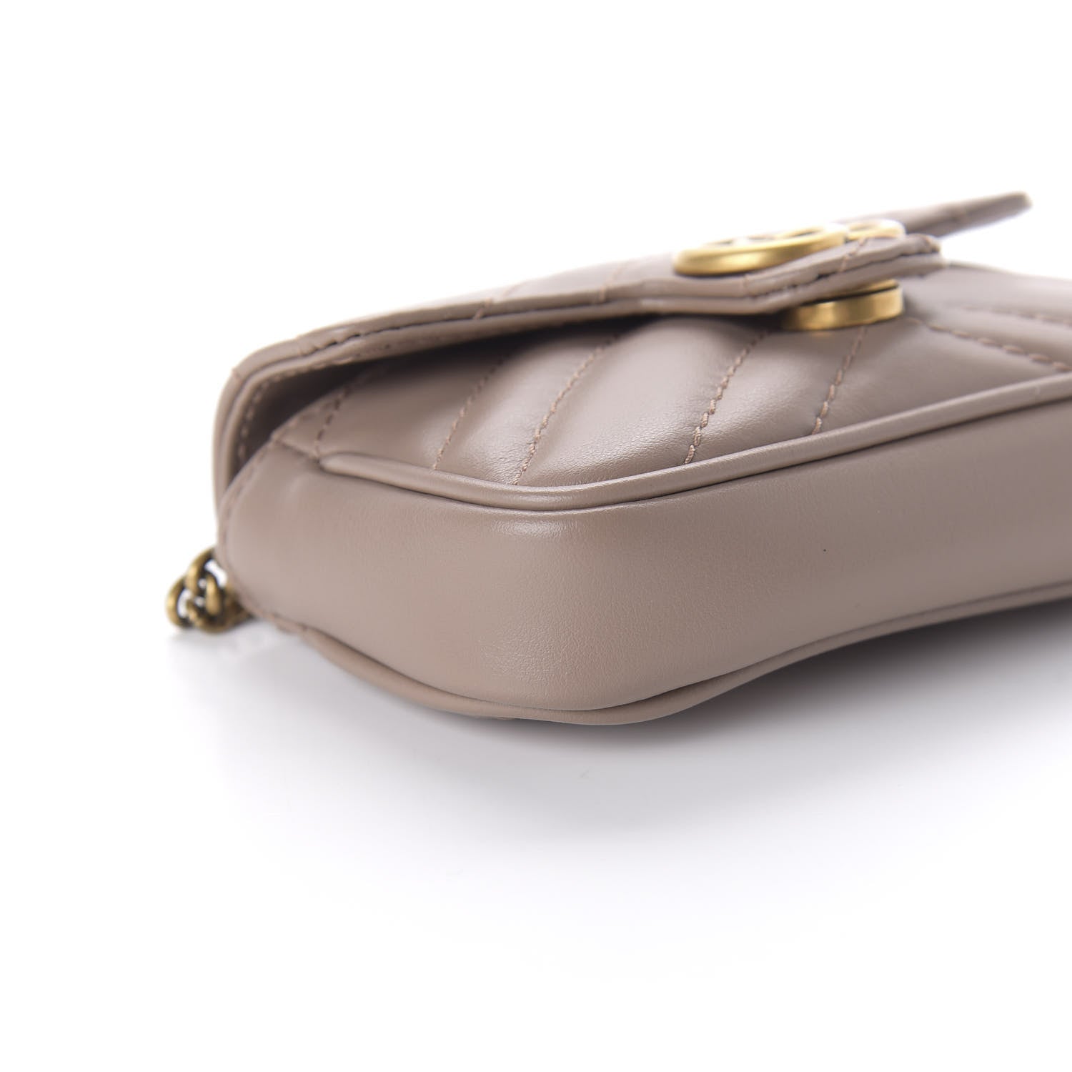 Gucci Calfskin Matelasse Heart GG Marmont 2.0 Coin Purse On A Chain Porcelain Rose 6 of 10