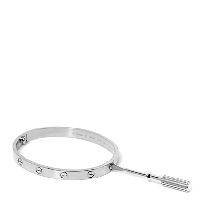Cartier 18K White Gold LOVE Bracelet 18 5 of 6
