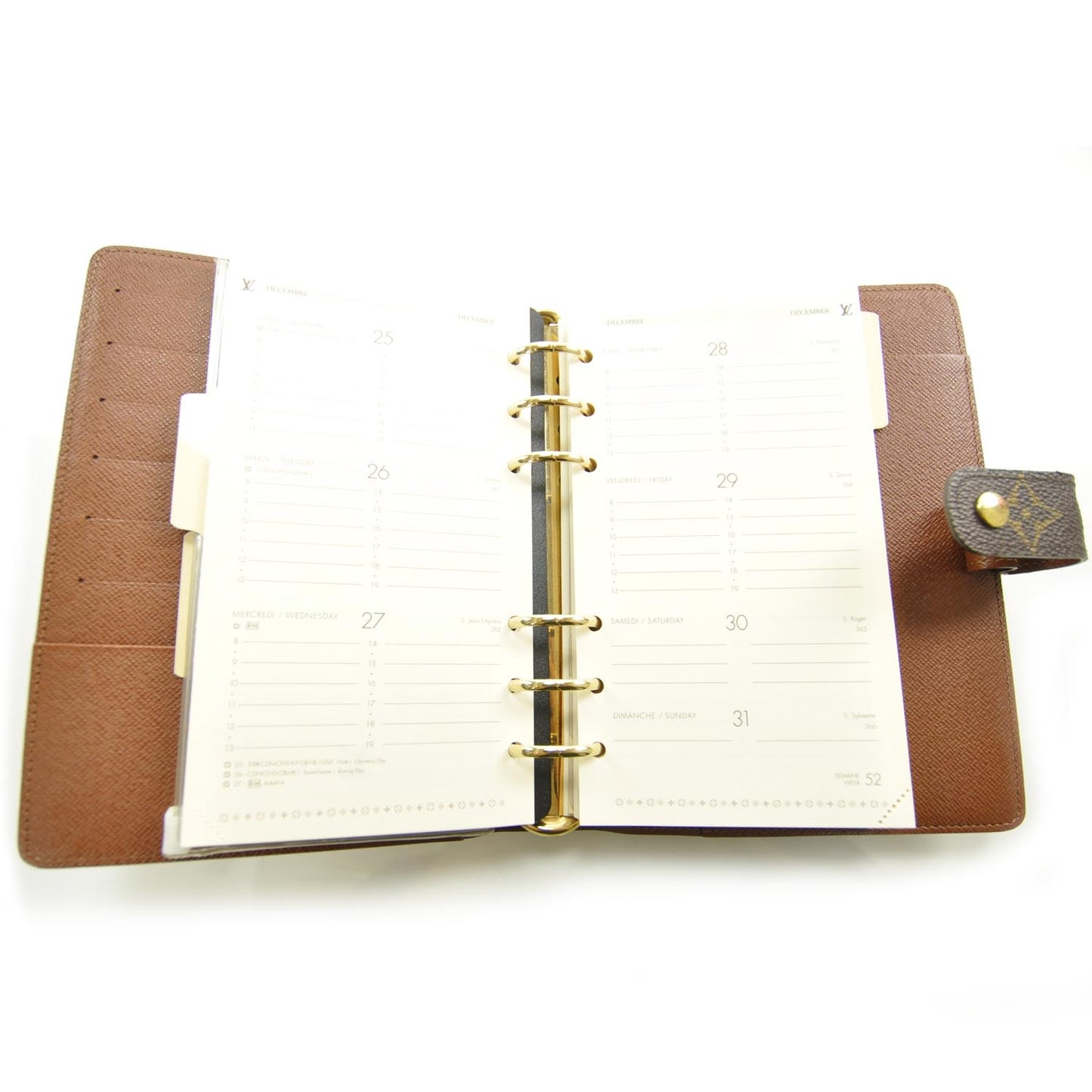 Monogram Medium Ring Agenda w Address Book