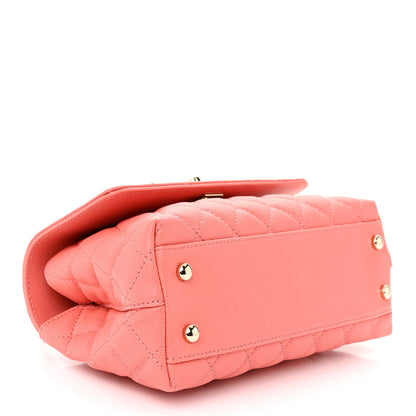 Chanel Caviar Quilted Mini Coco Handle Flap Pink 4 of 10