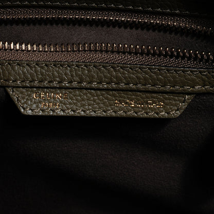 Celine Drummed Leather Micro Luggage Bag Jungle 8 of 9