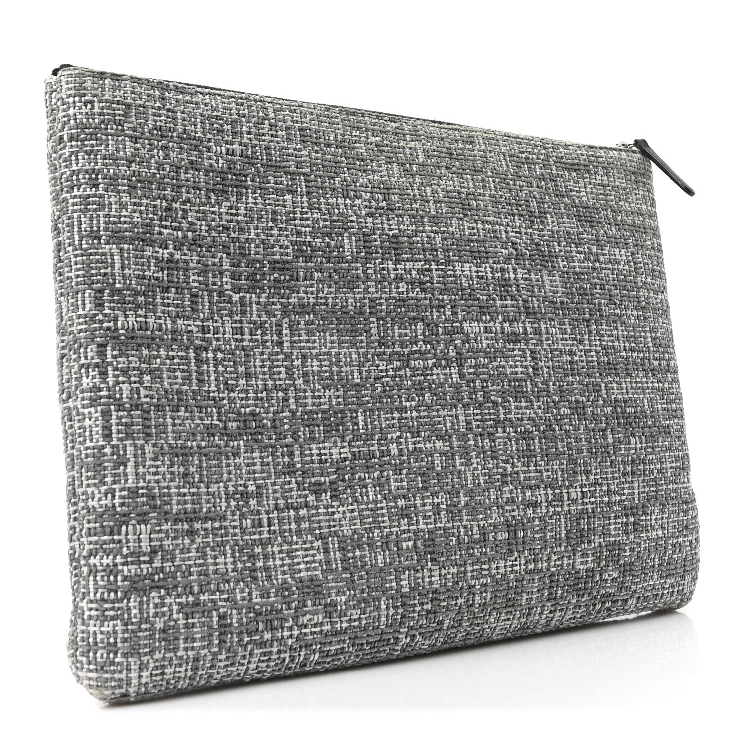 Chanel Canvas Large Deauville Pouch Grey 3 of 10