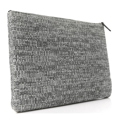 Chanel Canvas Large Deauville Pouch Grey 3 of 10