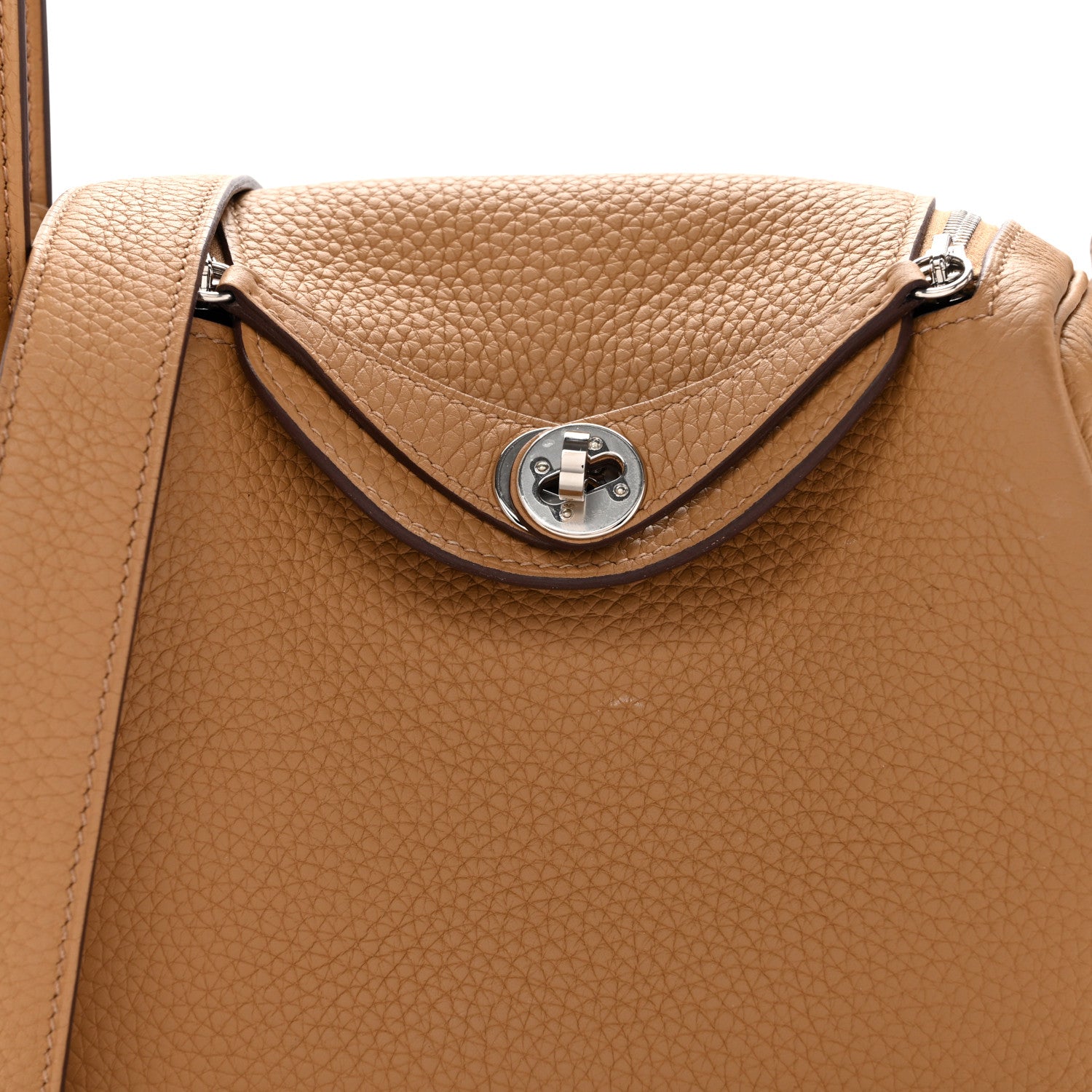 Hermes Taurillon Clemence Mini Lindy 20 Biscuit 8 of 11