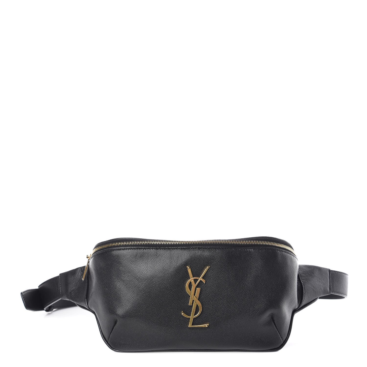 Saint Laurent Grain De Poudre Monogram Belt Bag Black 1 of 6