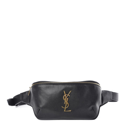 Saint Laurent Grain De Poudre Monogram Belt Bag Black 1 of 6