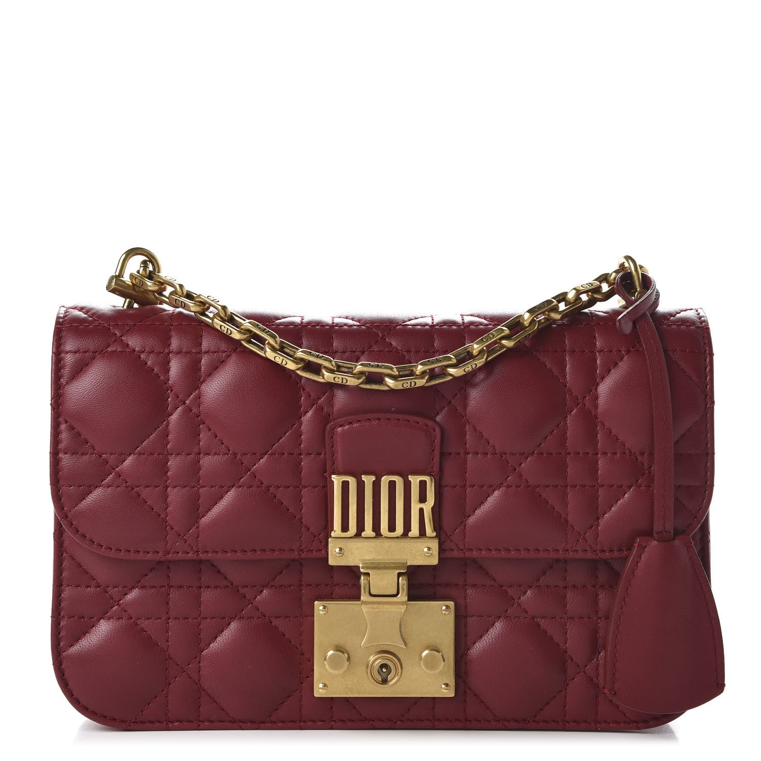 Christian Dior Lambskin Cannage Small Dioraddict Flap Bag Red 1 of 9